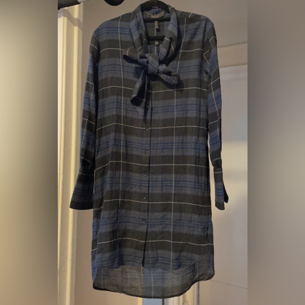 BCBGMaxAzria plaid shirt dress